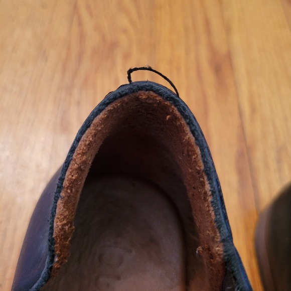 Bueno 8.5 9 Black Leather Cutout D'Orsay Flats 39 Peep Toe Retro Western TANNER - Picture 3 of 8